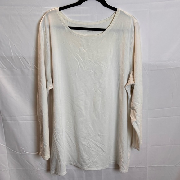 J. Jill Tops - J. Jill Pure Jill Classic Women's Cream Long Sleeve Pima Top
